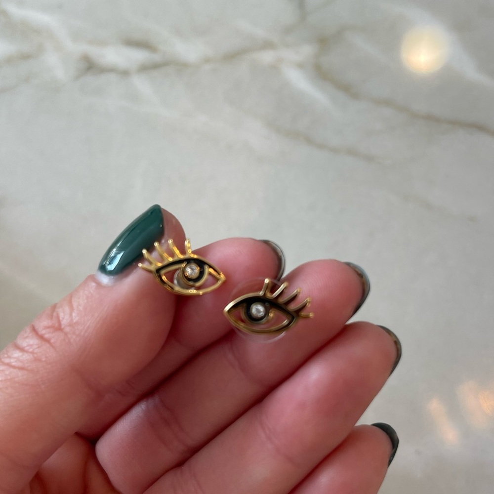 Kate Spade Gold Eye Stud Earrings